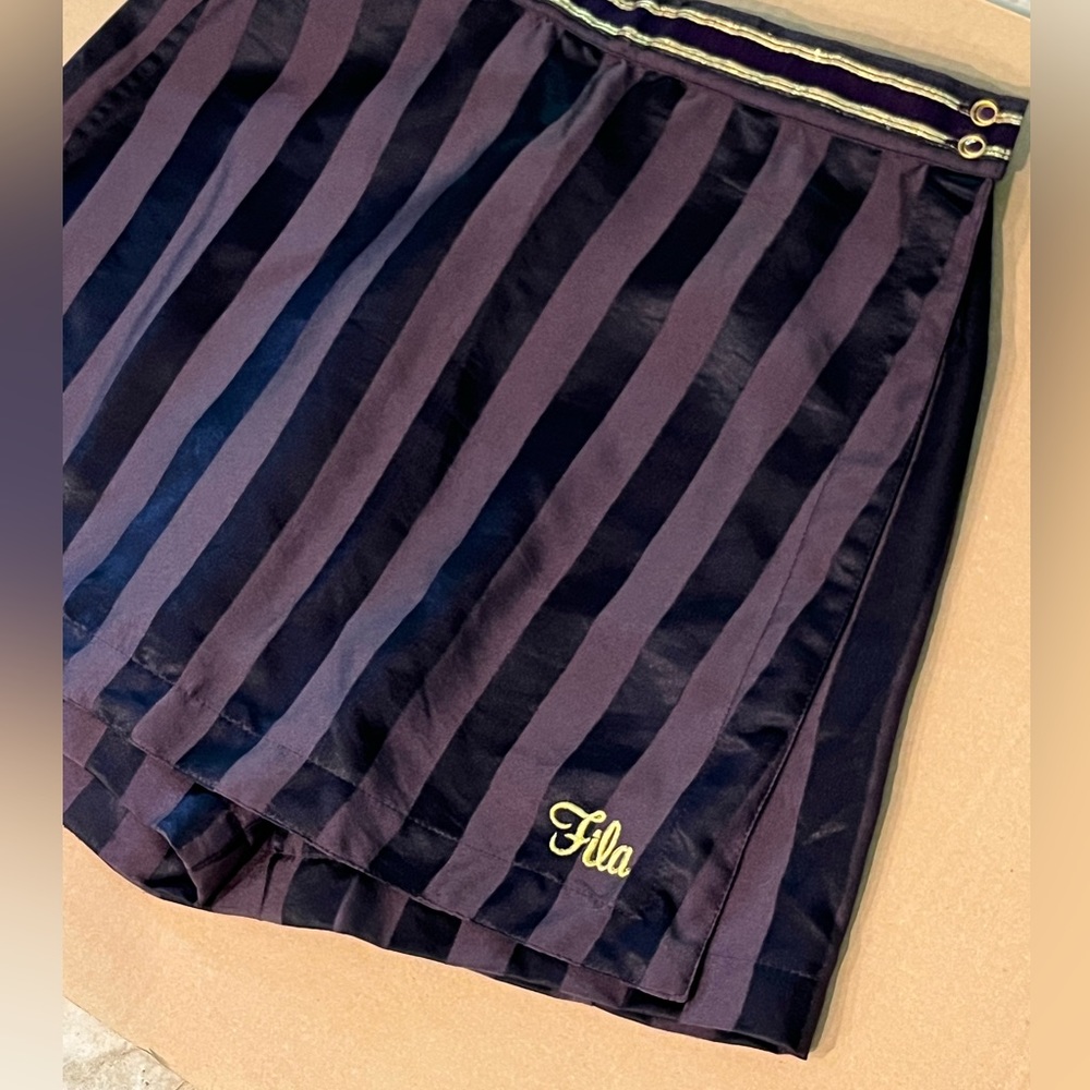 Fila Purple & Black Stripes Tennis Skirt/Skort Size 12